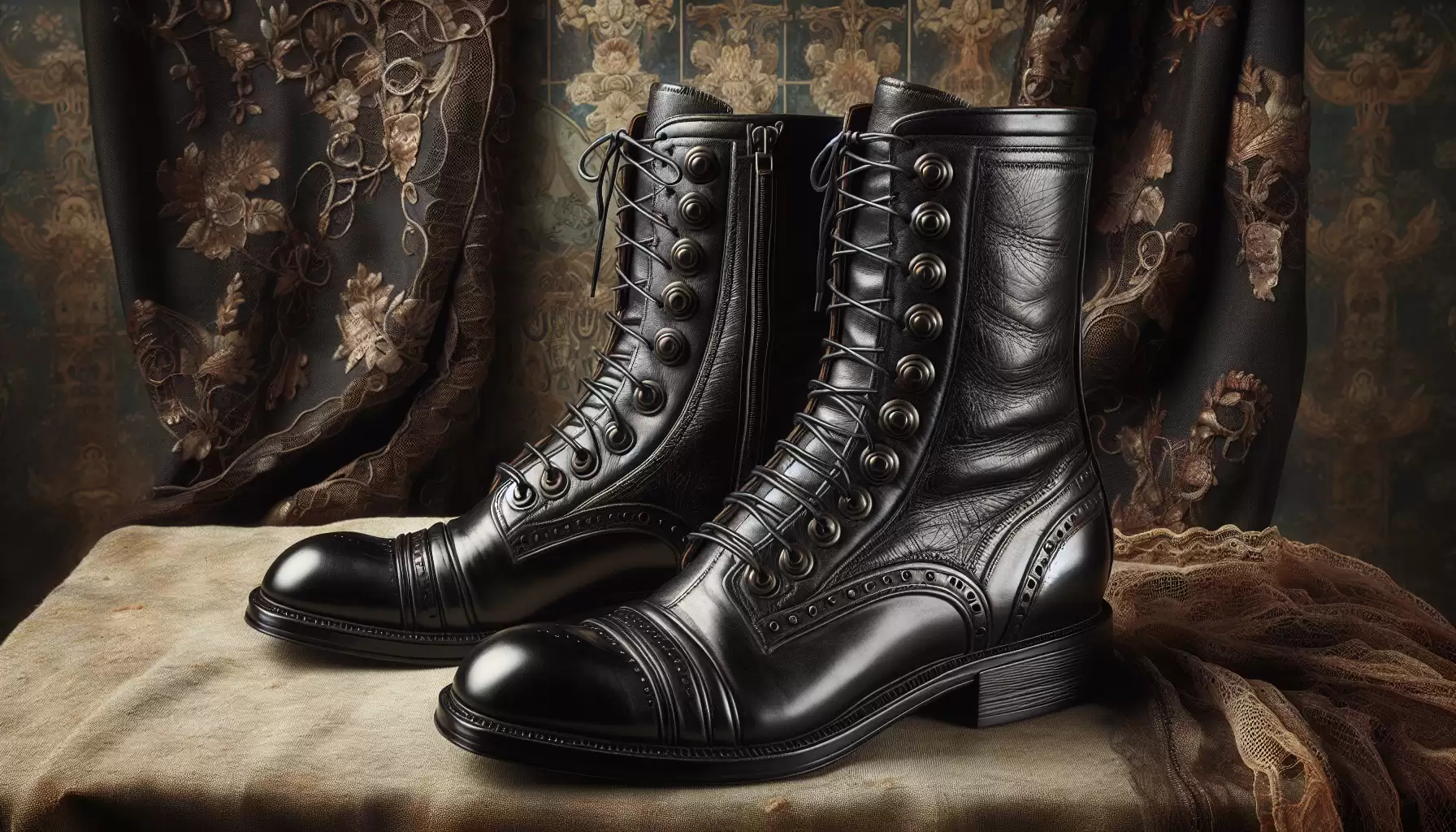 Viktorianische Stiefel im Detail