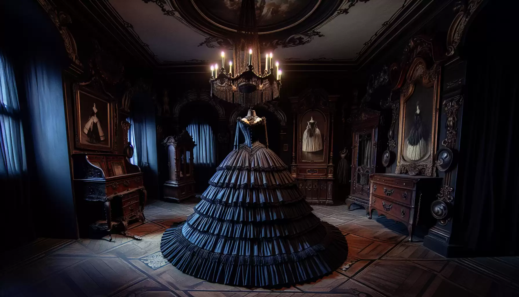 Viktorianisches Gothic-Kleid