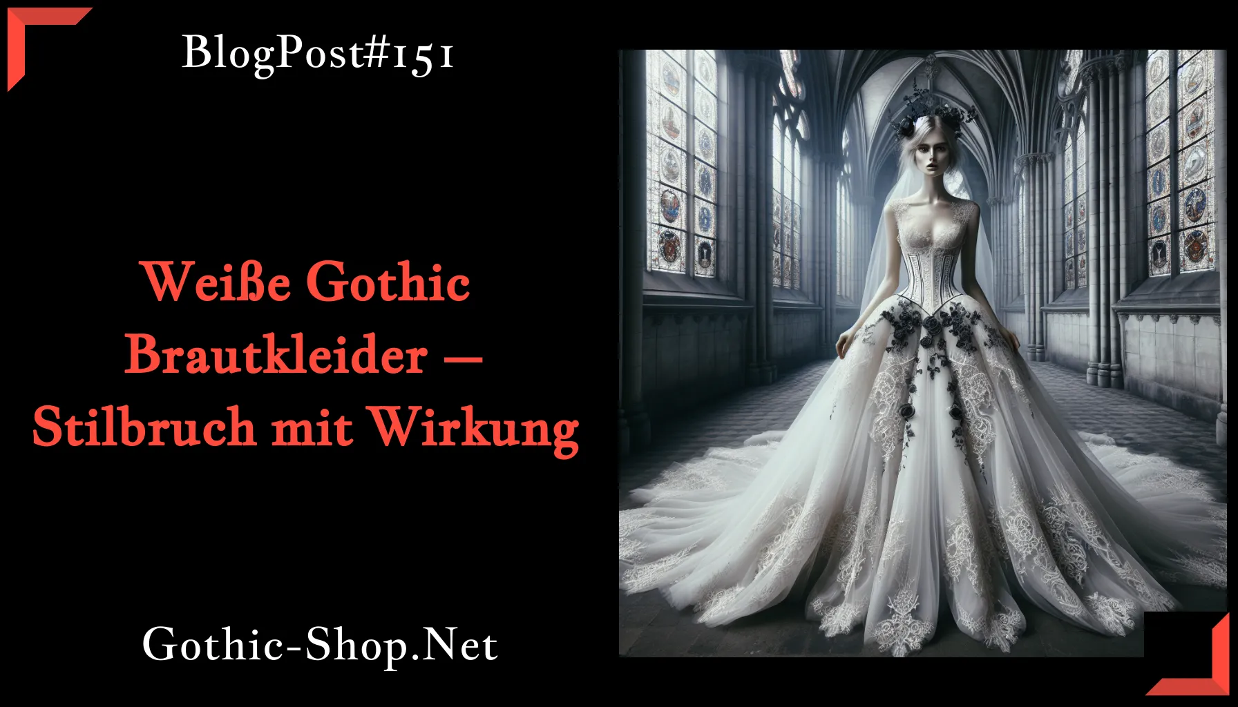 Weiße Gothic Brautkleider – Stilbruch mit Wirkung